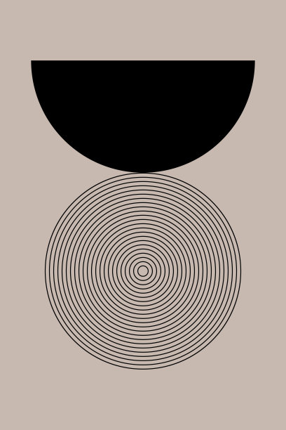 可打印的复古几何墙艺术图片下载