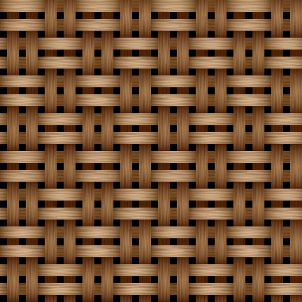 篮木编织无缝花纹。矢量图图片下载