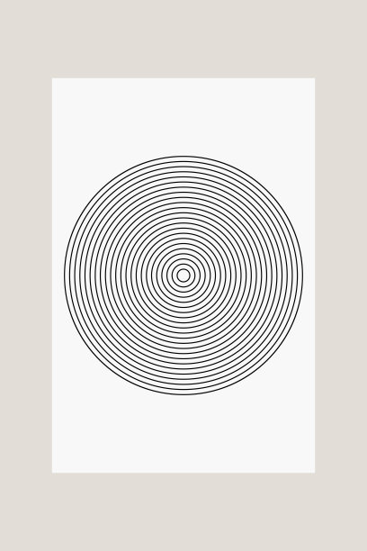 可打印的复古几何墙艺术图片下载