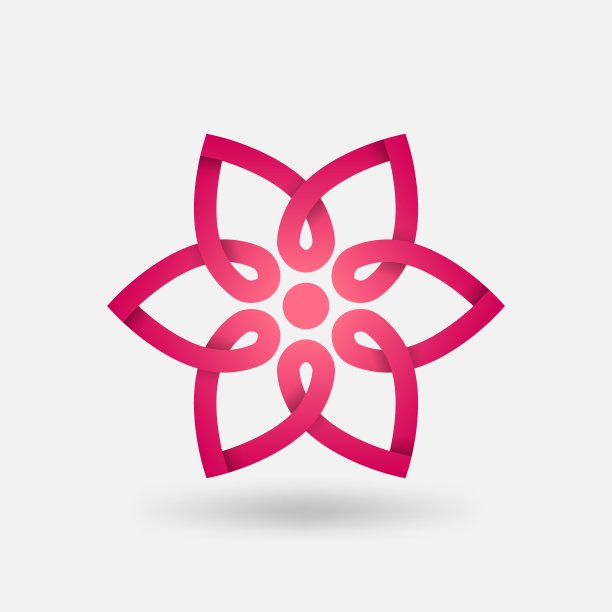 粉色莲花图标品牌符号图片下载