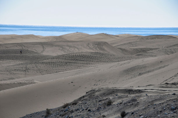 以色列沙漠的鸟瞰图，照片图片数字图像，在maspalomas，大加那亚图片下载
