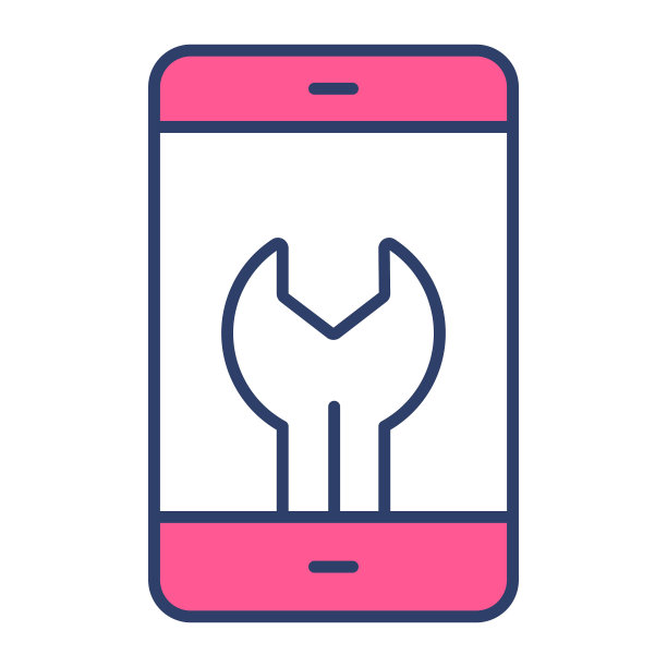 智能手机设置图标现代插图图片下载