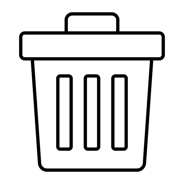 回收站图标现代插图图片下载