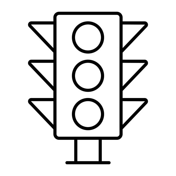 交通信号图标现代插图图片下载