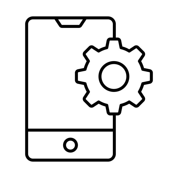 智能手机设置图标现代插图图片下载