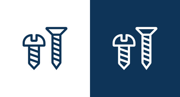 螺丝轮廓图标说明孤立矢量符号符号图片下载