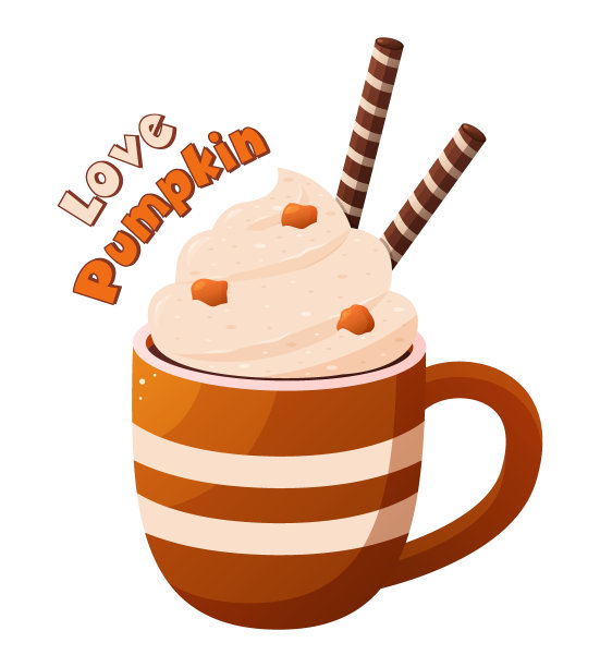 秋冬热饮。南瓜拿铁图片下载
