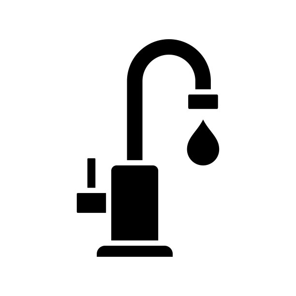 自来水龙头图标矢量设计模板在白色背景图片下载