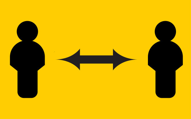 保持距离标志图标图片下载