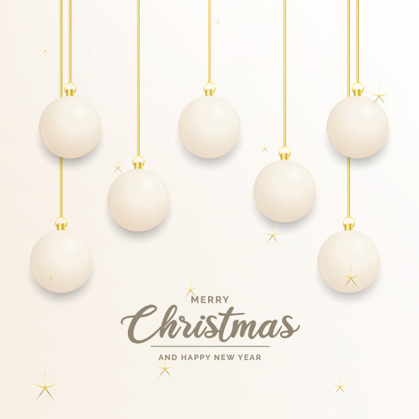 节日装饰白色和金色图片下载