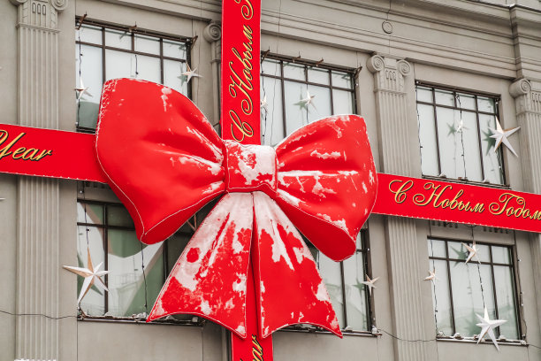 莫斯科下大雪。除夕夜图片下载