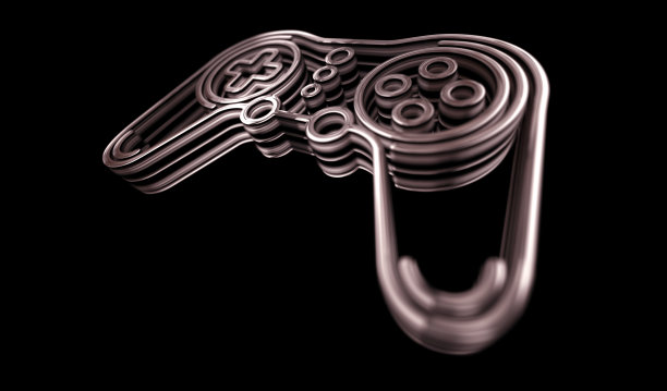 电子竞技复古视频游戏垫符号数字3d插图图片下载