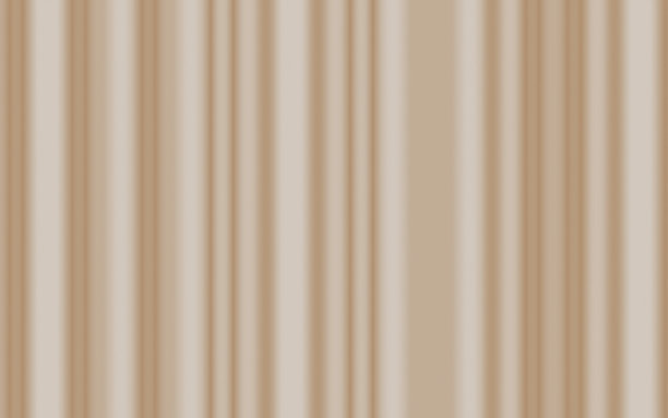 3D棕色抽象渐变背景，窗帘模型，波纹图案。3D渲染插图。图片下载