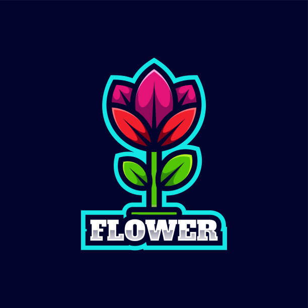 矢量插图花简单的吉祥物风格。图片下载