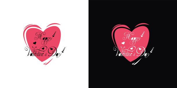 情人节快乐图标矢量图片下载