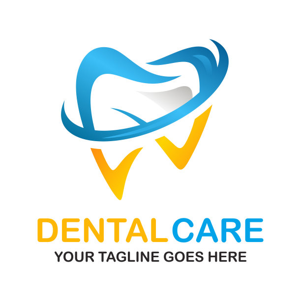 牙科护理标志设计矢量插图。牙科的标志。矫正标志图片下载