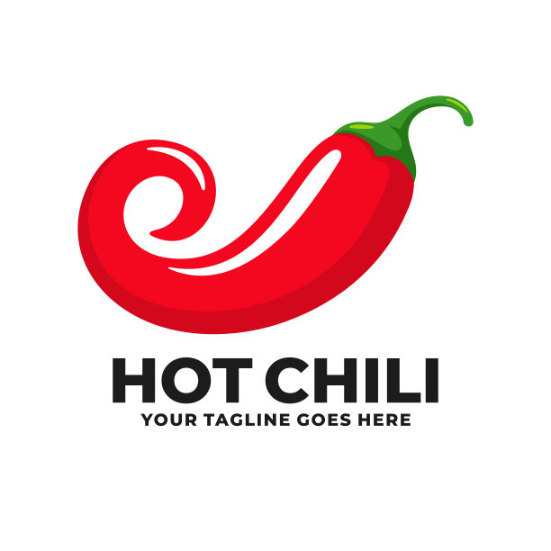 辣椒标志矢量。红辣椒标志向量图片下载