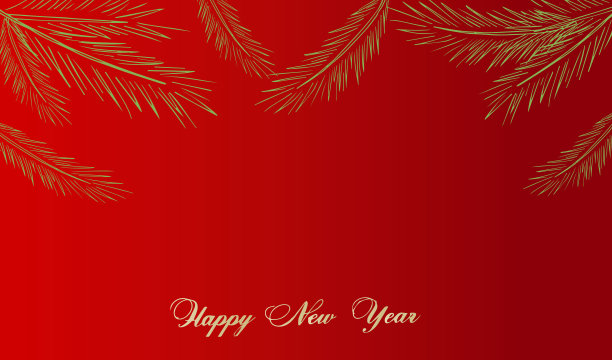 节日背景，网页横幅，明信片，海报，贺卡与冷杉树枝，松果和球。图片下载