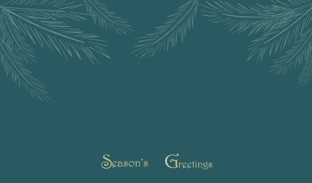 节日背景，网页横幅，明信片，海报，贺卡与冷杉树枝，松果和球。图片下载