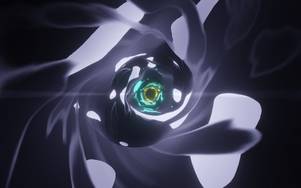 发光波浪形表面的抽象背景。明亮闪亮的彩色背景。三维渲染图片下载