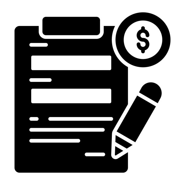 贷款表格，文件文件和索赔表，纸张，优质矢量说明概念。字形图标图片下载