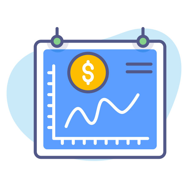 金融生产力图表，统计仪表板，股票市场，收入增长，优质矢量插图概念。平线图标图片下载