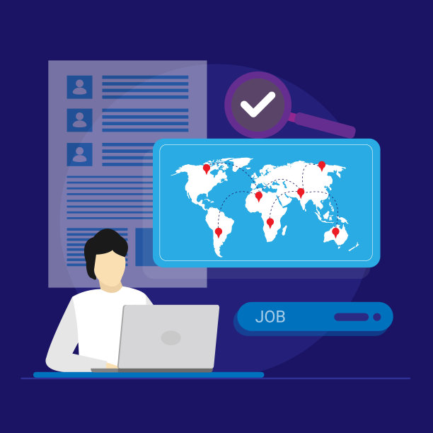 候选人搜索职位空缺，在线招聘广告，求职网站的概念图片下载