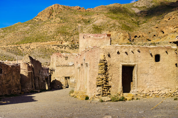 电影地点，西班牙塞拉阿尔哈米拉的电影村图片下载