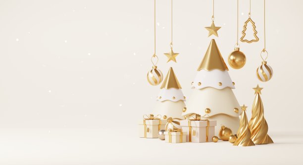 圣诞背景与讲台舞台平台在最小的新年活动主题。欢乐圣诞场景的产品展示模拟横幅。圣诞节冬季场景中的空台座装饰。3 d渲染。图片下载