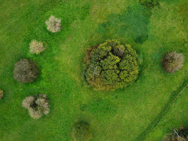 英国城镇和住宅的高角度视图图片下载