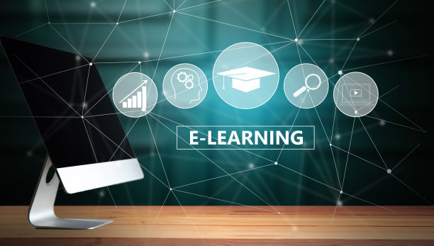 电脑显示器，电子学习和图标图片下载