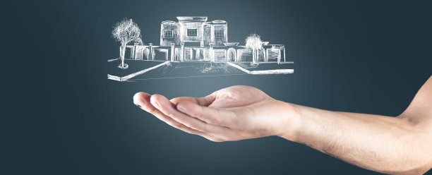 大型私人住宅手绘图片下载