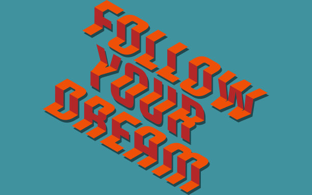 遵循你的梦想向量文本在楼梯的形式图片下载