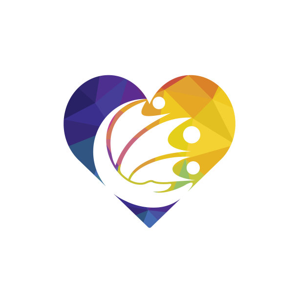 人或家庭关怀矢量标志设计。手和人图标设计。图片下载