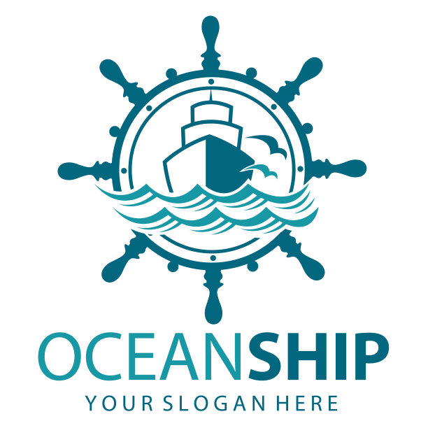 船舵和波浪图标图片下载