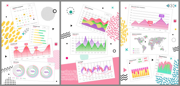 市场图。图形信息可视化和分析。统计指标和数据图片下载