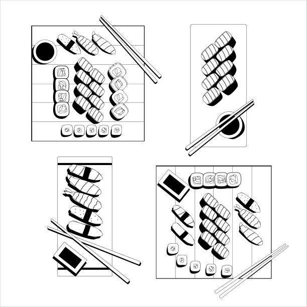 寿司卷插图图片下载