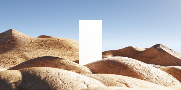 查看天空文字户外白板石材壁纸背景3d渲染插图广告牌图片下载