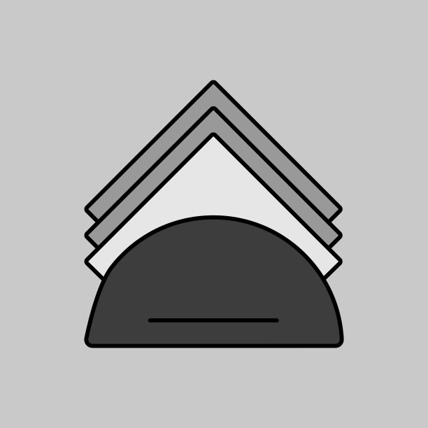 餐巾纸和餐巾纸架矢量灰度图标图片下载