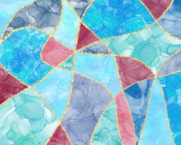 数字艺术作品的灵感来自金杉，黄金修复。图片下载