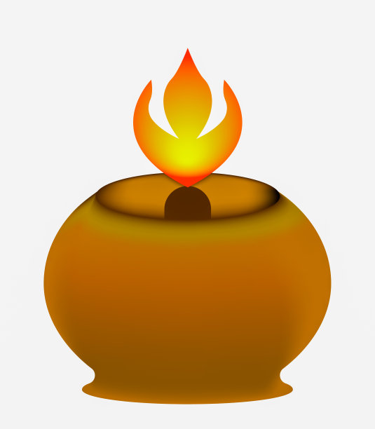 木碗里的蜡烛图片下载