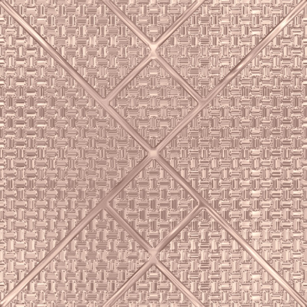 玫瑰金3d无缝图案，粉色金属箔背景图片下载