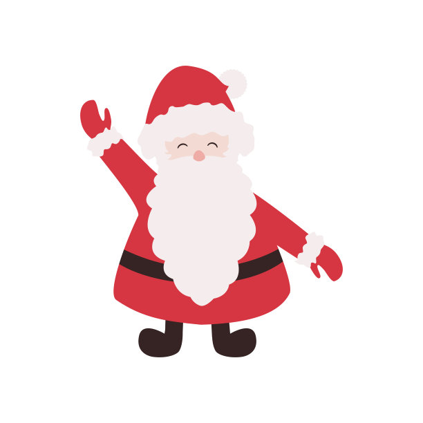 圣诞老人穿着红衣服，留着白胡子图片下载