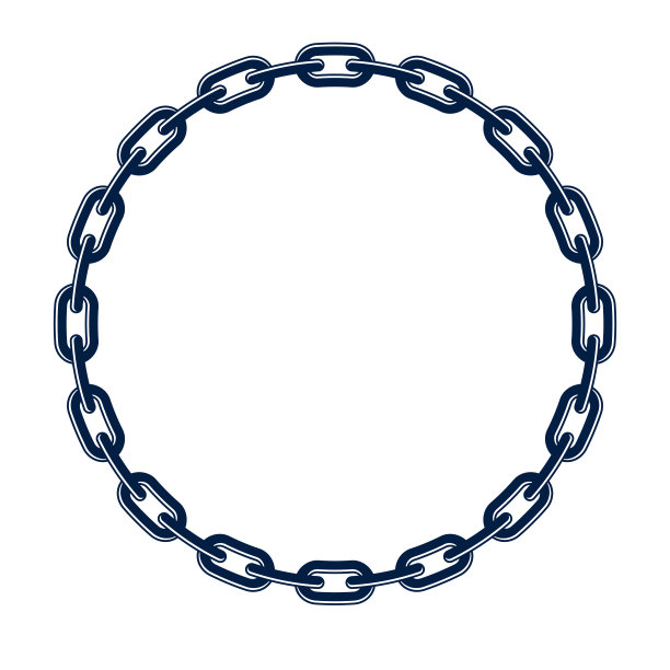 圆形框架由链条，矢量设计元素，圆形边框。图片下载