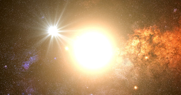 银河系的星星和星空。3 d演示。图片下载