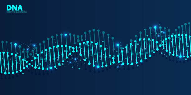 抽象的背景与3D DNA分子图片下载
