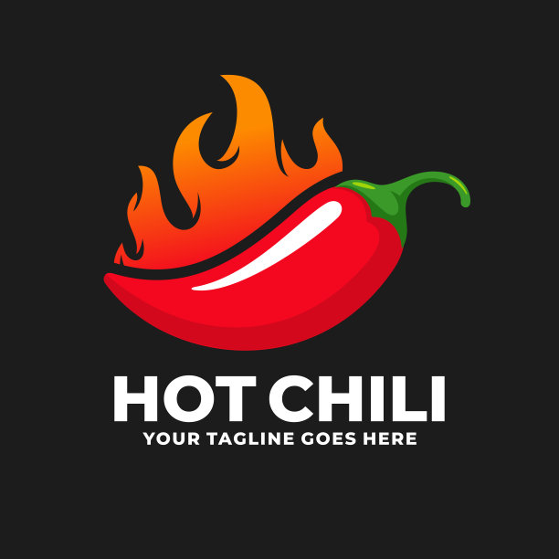 辣椒标志矢量。红辣椒标志向量图片下载