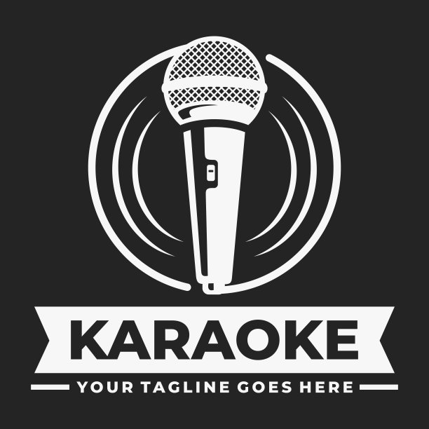 卡拉ok标志设计矢量插图图片下载