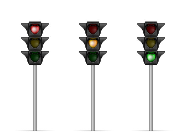 红绿灯心形套装图片下载