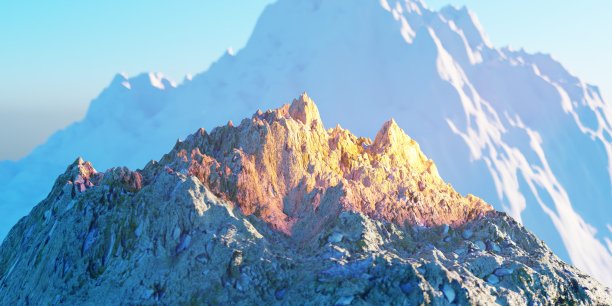 山旅游户外观天空自然3d渲染插图壁纸背景景观图片下载